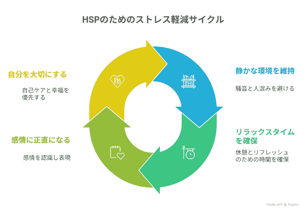 HSPのストレス軽減サイクル
