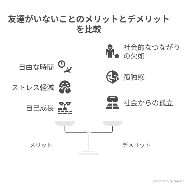 友達がいないことのメリットとデメリット