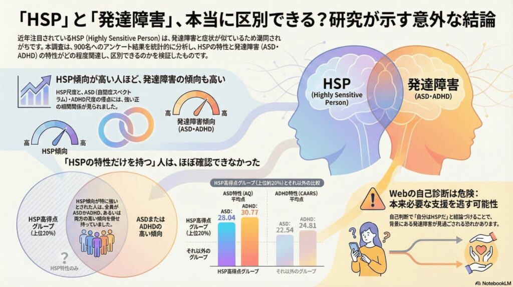 HSPと発達障害、何が違うの?