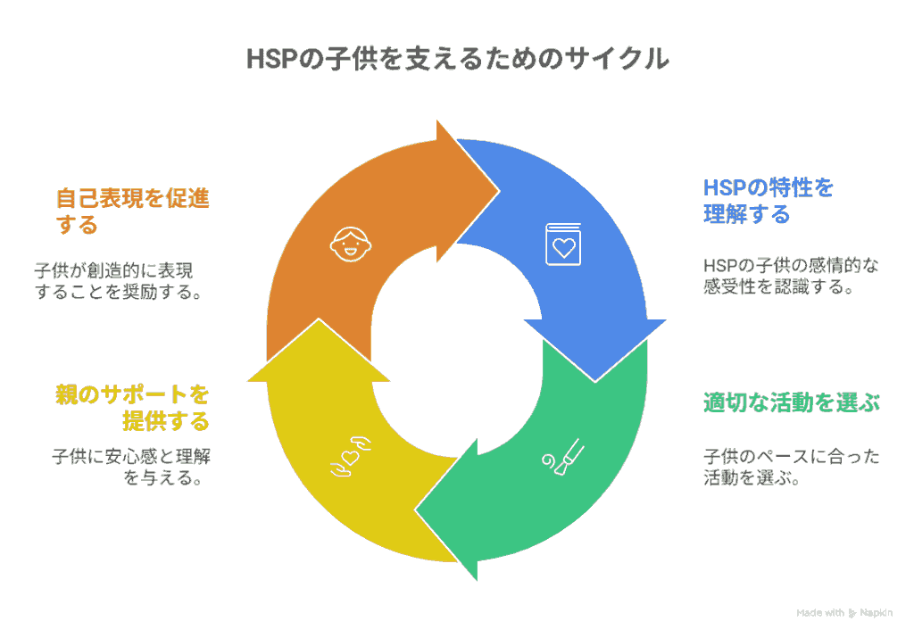 HSPの子どもを支えるためのサイクル